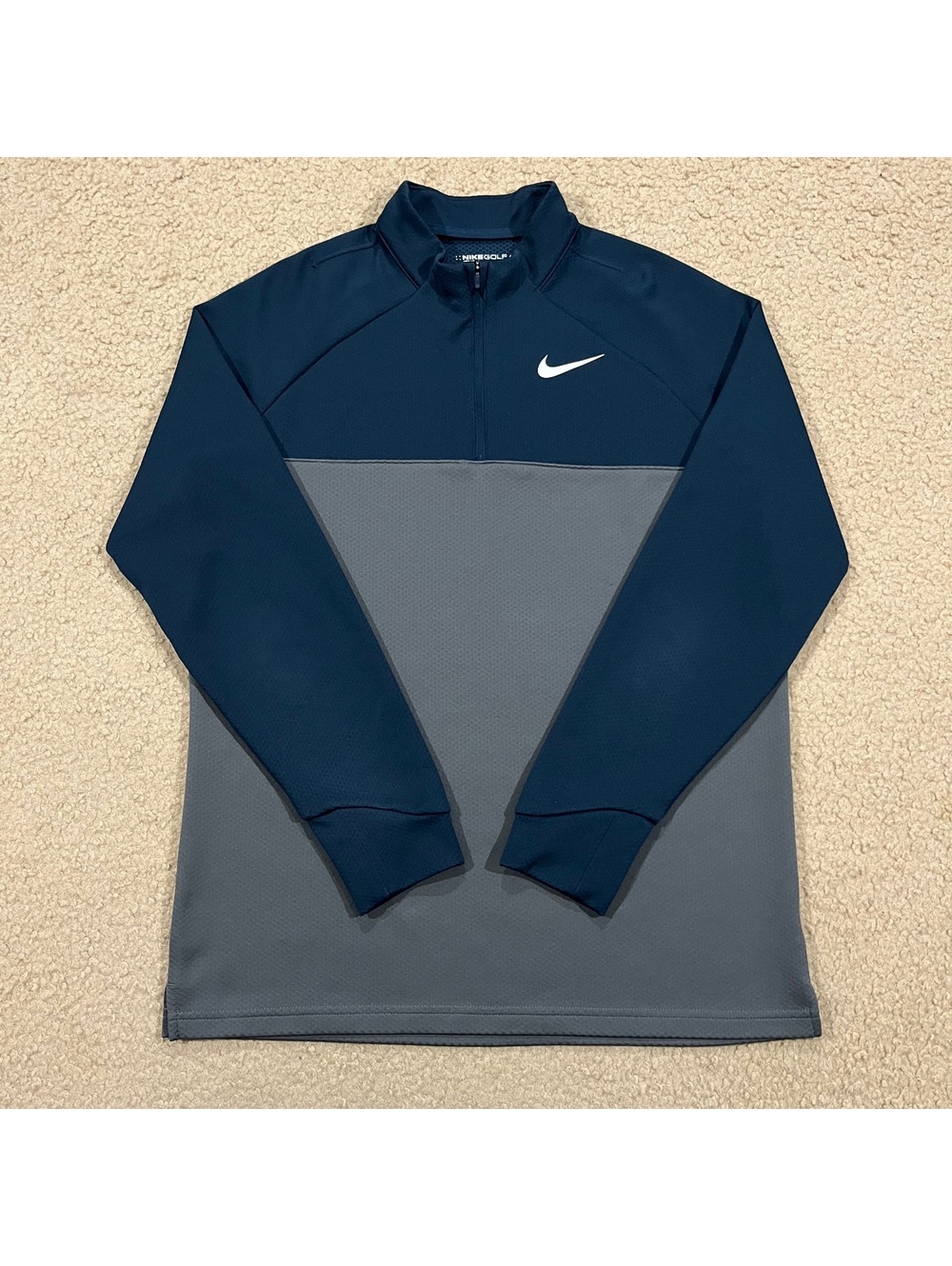 Nike Golf Mens Dri-fit 1/2 Zip Pullover Blue Gray Size Medium